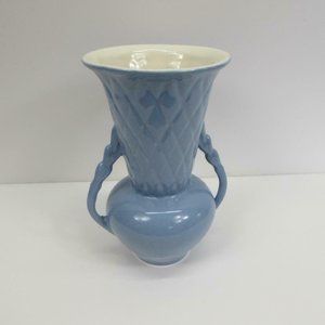 Abingdon Pottery Vase Powder Blue Quilted Design